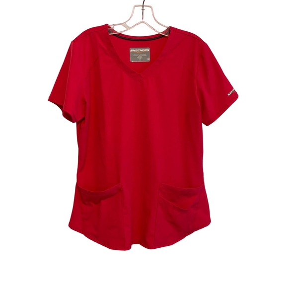 Skechers Tops - Skechers By‎ Barco Women's Med Scrub Nursing Medical Top Red Preowned